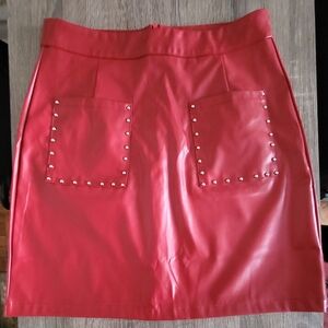 3/25 Red mini skirt